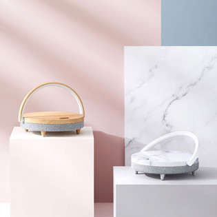 EZVALO wireless charging music desk lamp Marble